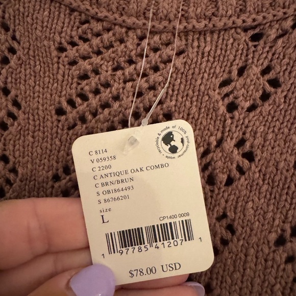 FREE PEOPLE ELOISE PULLOVER Sweater Size large NWT - Picture 5 of 6